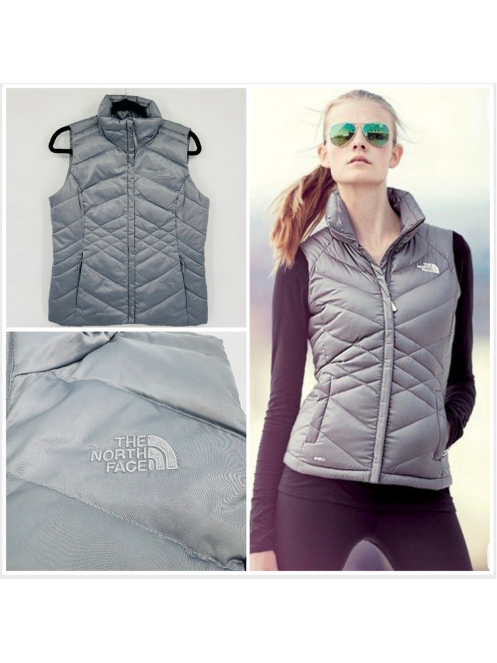 The North Face Aconcagua Silver 550 Down Puffer Vest S